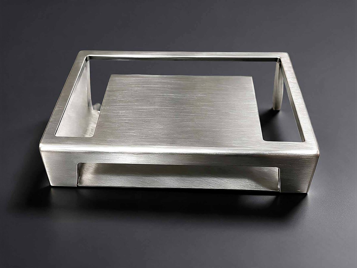 Jig aplikasi lem stainless steel untuk penempatan produk saat pengeleman